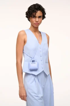 Small Leather Goods|Necklaces<STAUD SHIRLEY MICRO NECKLACE  BLUE HYDRANGEA BLUEHYDRANGEA