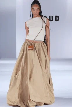 Small Leather Goods|Necklaces<STAUD SHIRLEY MICRO NECKLACE   TAN