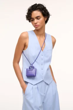Small Leather Goods|Necklaces<STAUD SHIRLEY MICRO NECKLACE   VIOLET