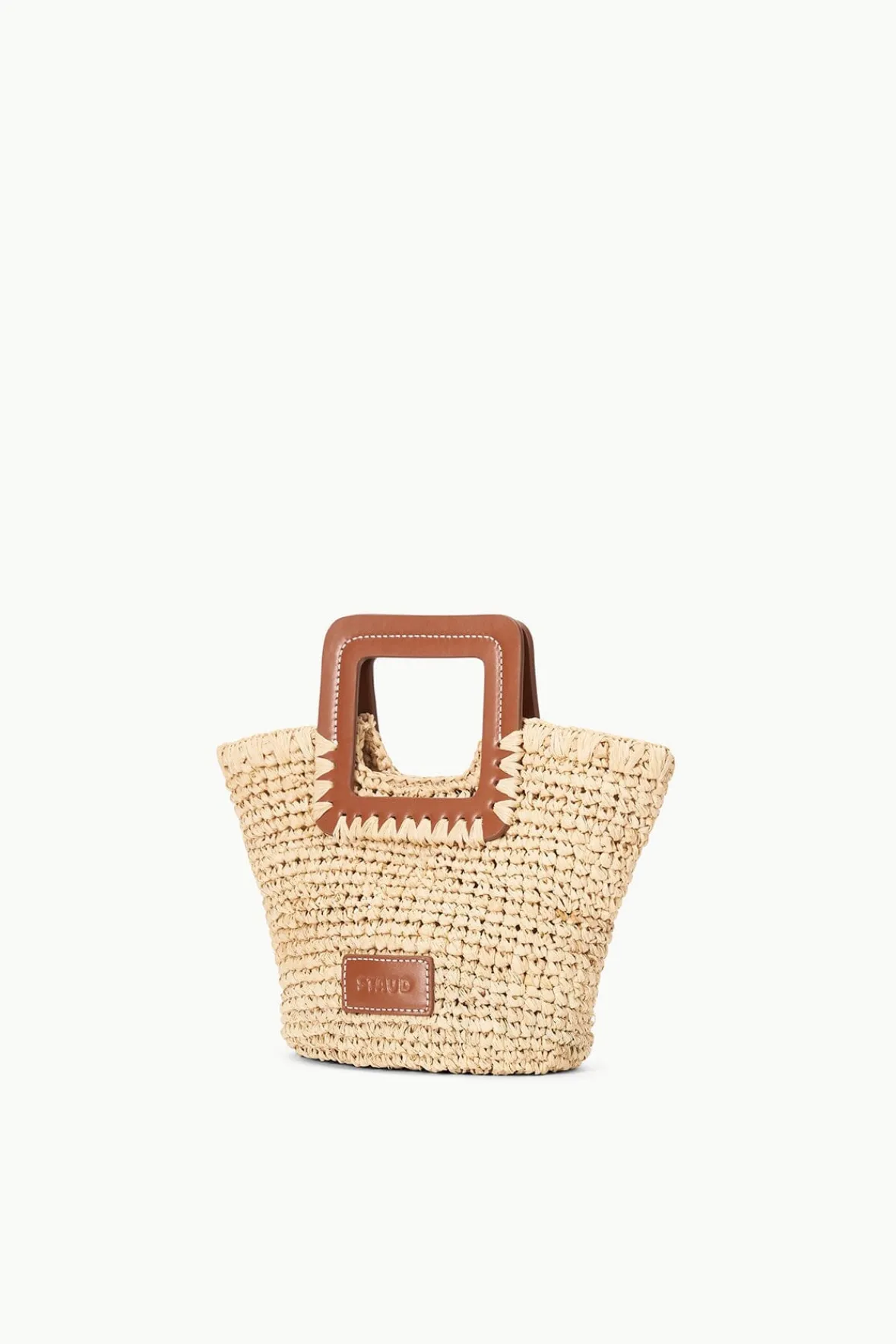 Bucket|Totes<STAUD SHIRLEY MINI BUCKET BAG NATURAL RAFFIA NATURALTAN