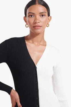 Best Sellers|Dresses<STAUD SHOKO SWEATER  BLACK WHITE BLACKWHITE