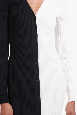 Best Sellers|Dresses<STAUD SHOKO SWEATER  BLACK WHITE BLACKWHITE