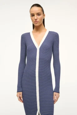 Knits|Dresses<STAUD SHOKO SWEATER  NAVY MICRO STRIPE NAVYMICROSTRIPE