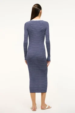 Knits|Dresses<STAUD SHOKO SWEATER  NAVY MICRO STRIPE NAVYMICROSTRIPE