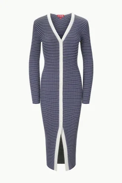Knits|Dresses<STAUD SHOKO SWEATER  NAVY MICRO STRIPE NAVYMICROSTRIPE