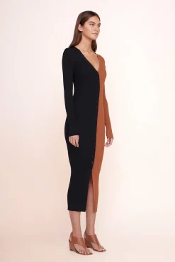Best Sellers|Dresses<STAUD SHOKO SWEATER TAN BLACK TANBLACK