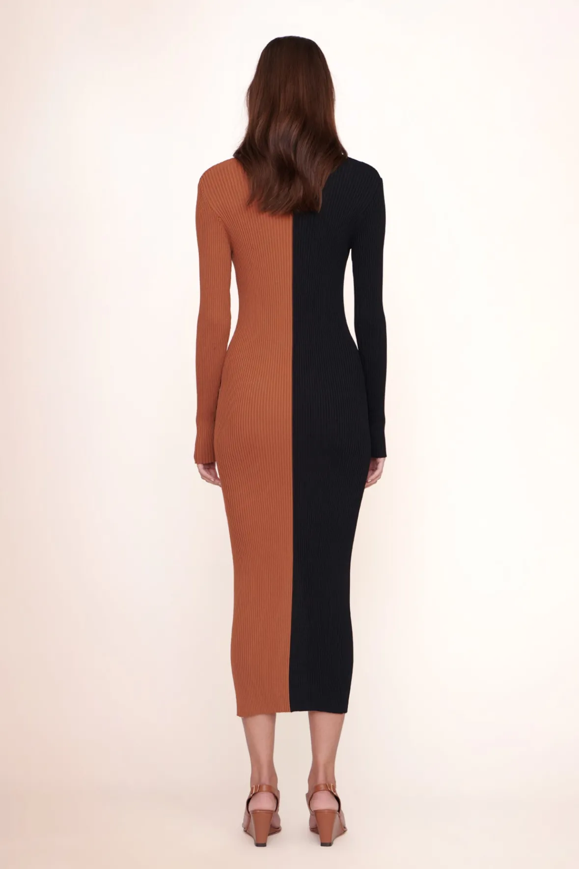 Best Sellers|Dresses<STAUD SHOKO SWEATER TAN BLACK TANBLACK