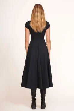 Best Sellers|The Wells Dress<STAUD SHORT SLEEVE WELLS DRESS   BLACK