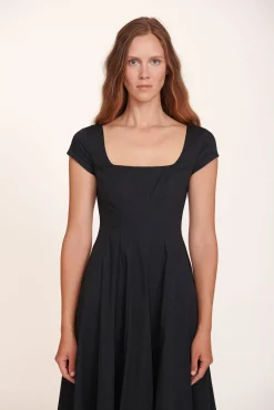 Best Sellers|The Wells Dress<STAUD SHORT SLEEVE WELLS DRESS   BLACK