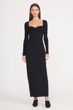 Dresses<STAUD SILHOUETTE DRESS BLACK