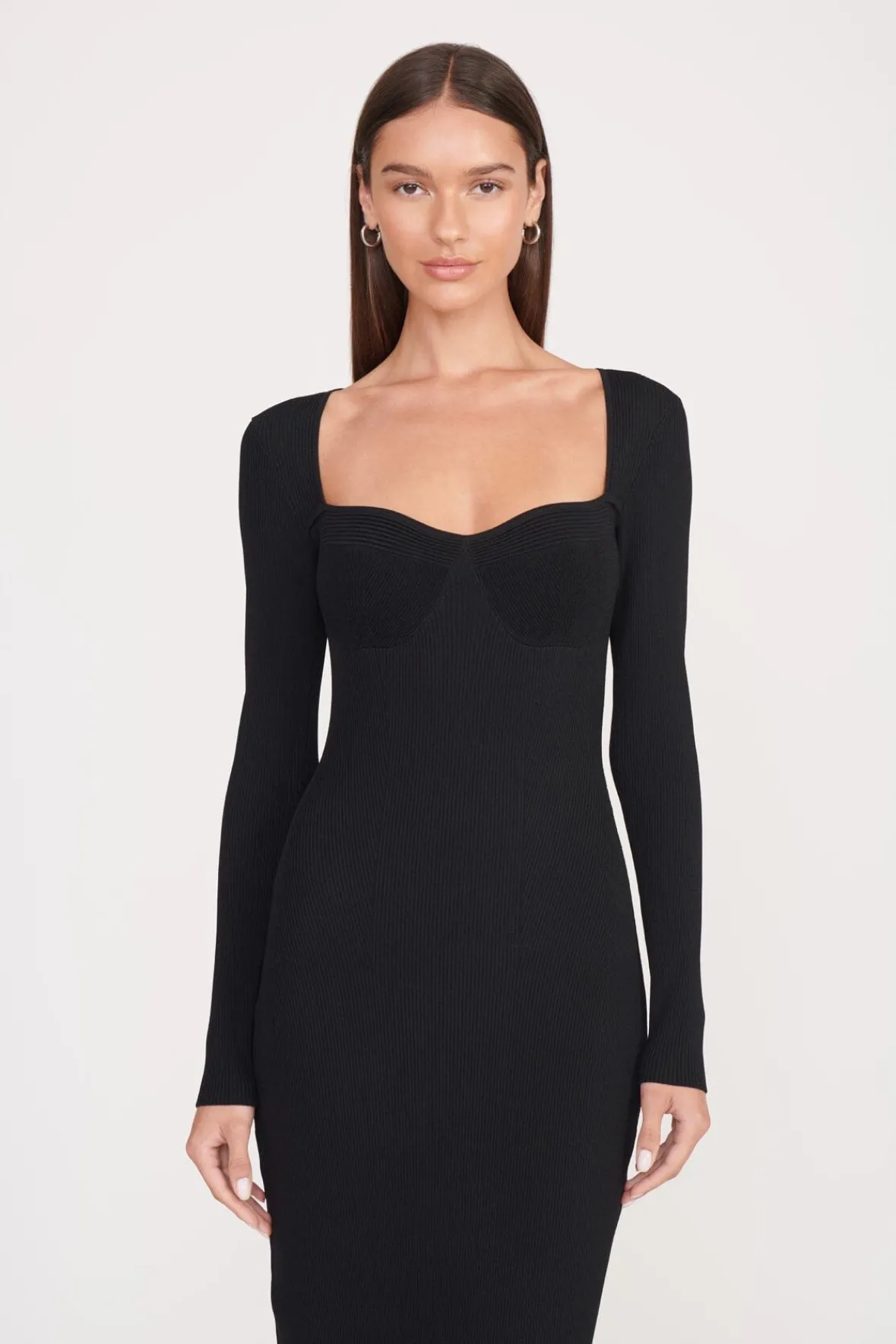 Dresses<STAUD SILHOUETTE DRESS BLACK