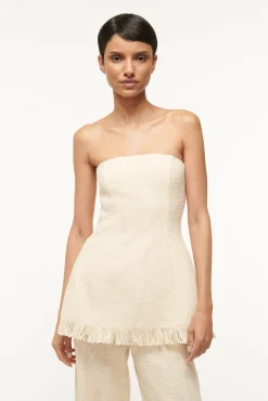 Tops<STAUD SILVIA TOP   IVORY