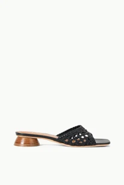 Spring Slides|Heels<STAUD SIMONE CROCHET HEEL BLACK