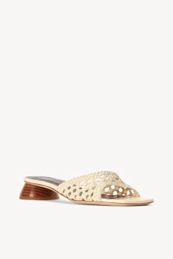 Heels<STAUD SIMONE CROCHET HEEL   CREAM