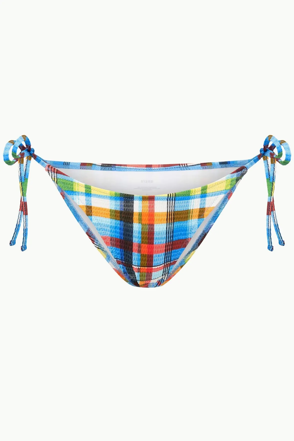 Bikinis<STAUD SISLEY STRING BOTTOM MADRAS PLAID MADRASPLAID