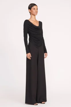 Tops<STAUD SOLANA TOP   BLACK