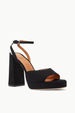 Platforms & Wedges|Heels<STAUD SOLANGE PLATFORM  BLACK SUEDE BLACKSUEDE