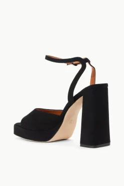Platforms & Wedges|Heels<STAUD SOLANGE PLATFORM  BLACK SUEDE BLACKSUEDE