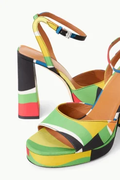 Platforms & Wedges<STAUD SOLANGE PLATFORM  MARBLE WAVE TAFFETA MARBLEWAVETAFFETA