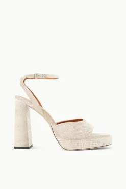 Platforms & Wedges|Heels<STAUD SOLANGE PLATFORM  NATURAL LINEN NATURALLINEN