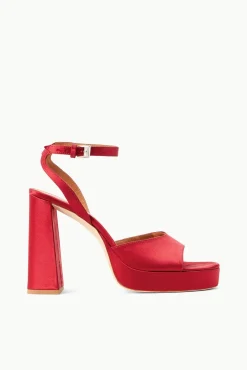 Platforms & Wedges<STAUD SOLANGE PLATFORM  RUBY SATIN RUBYSATIN