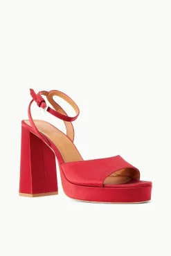 Platforms & Wedges<STAUD SOLANGE PLATFORM  RUBY SATIN RUBYSATIN
