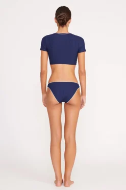 Bikinis<STAUD SOLEIL SWIM TOP  NAVY WHITE NAVYWHITE