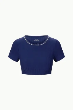 Bikinis<STAUD SOLEIL SWIM TOP  NAVY WHITE NAVYWHITE