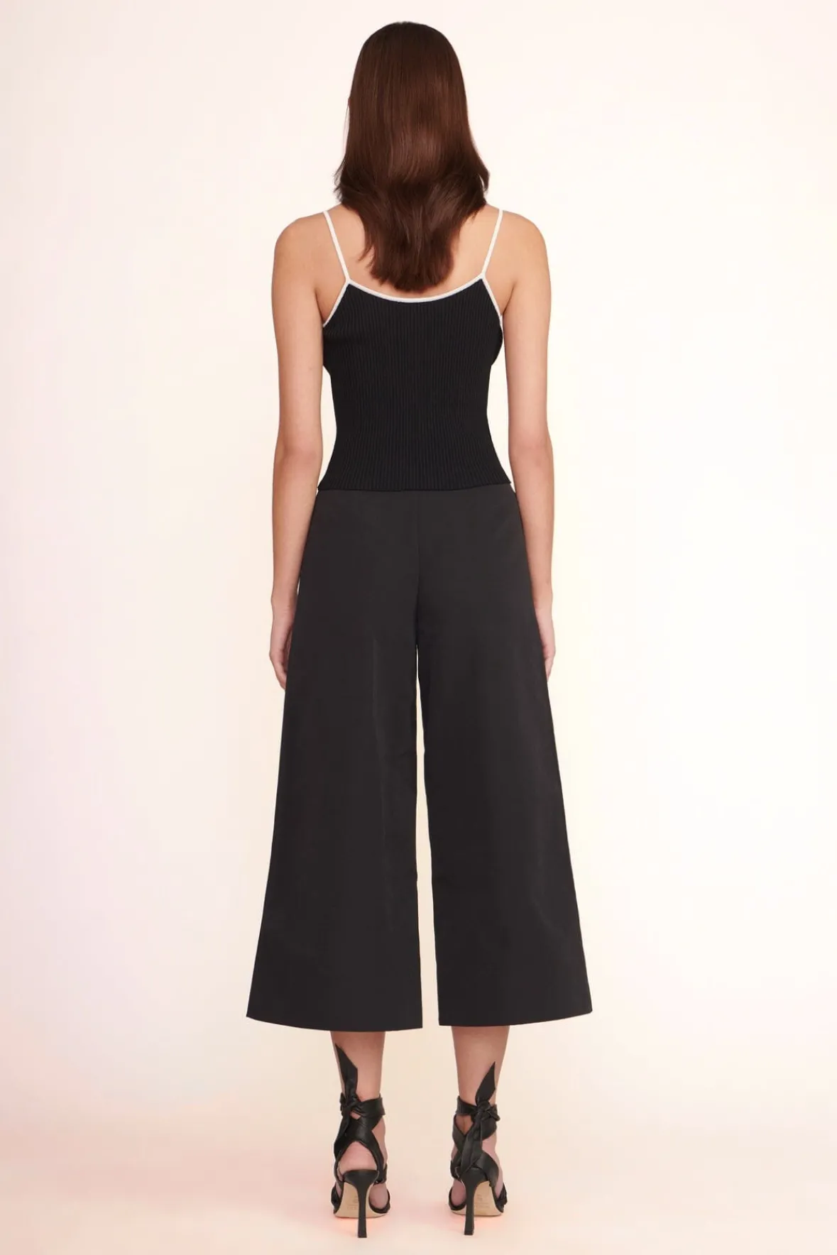 Tops<STAUD SOLEIL TOP BLACK WHITE BLACKWHITE