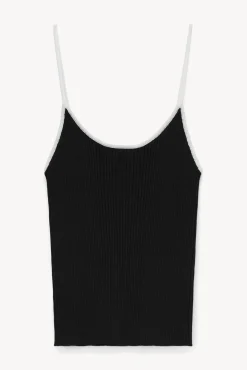 Tops<STAUD SOLEIL TOP BLACK WHITE BLACKWHITE