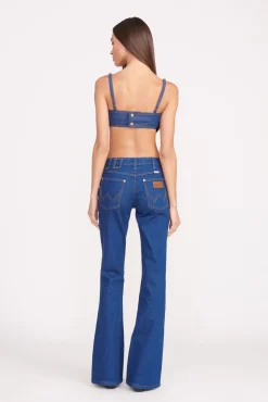 Denim|STAUD + Wrangler<STAUD + WRANGLER THE BIKINI JEAN DARK RINSE DARKRINSE
