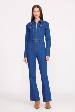 Denim|STAUD + Wrangler<STAUD + WRANGLER THE BODY JUMPSUIT DARK RINSE DARKRINSE