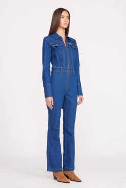 Denim|STAUD + Wrangler<STAUD + WRANGLER THE BODY JUMPSUIT  DARK RINSE DARKRINSE