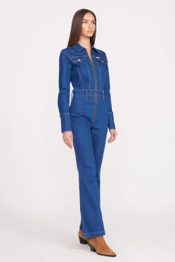 Denim|STAUD + Wrangler<STAUD + WRANGLER THE BODY JUMPSUIT  DARK RINSE DARKRINSE