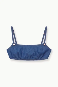 Denim|STAUD + Wrangler<STAUD + WRANGLER THE JEAN BIKINI TOP  DARK RINSE DARKRINSE