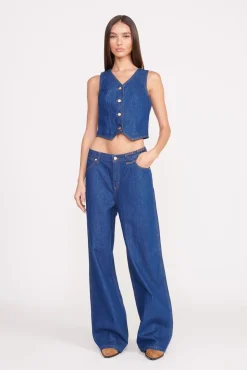 Denim|STAUD + Wrangler<STAUD + WRANGLER THE LOOSE JEAN DARK RINSE DARKRINSE
