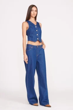 Denim|STAUD + Wrangler<STAUD + WRANGLER THE LOOSE JEAN  DARK RINSE DARKRINSE