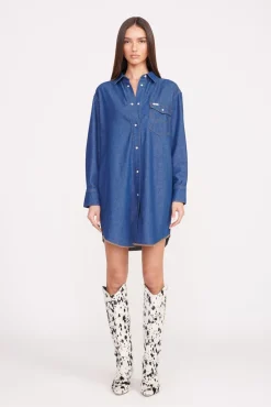 Denim|STAUD + Wrangler<STAUD + WRANGLER THE OVERSIZED WESTERN  DARK RINSE DARKRINSE