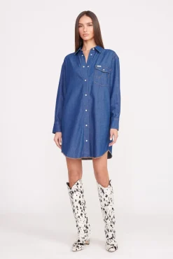 Denim|STAUD + Wrangler<STAUD + WRANGLER THE OVERSIZED WESTERN  DARK RINSE DARKRINSE