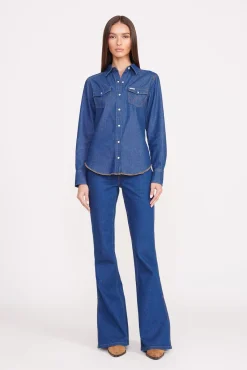Denim|STAUD + Wrangler<STAUD + WRANGLER THE WESTERN SHIRT  DARK RINSE DARKRINSE