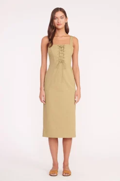 Poplin Shop<STAUD SUTTON DRESS KHAKI
