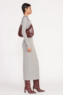 Shoulder<STAUD SYLVIE SHOULDER BAG   MAHOGANY