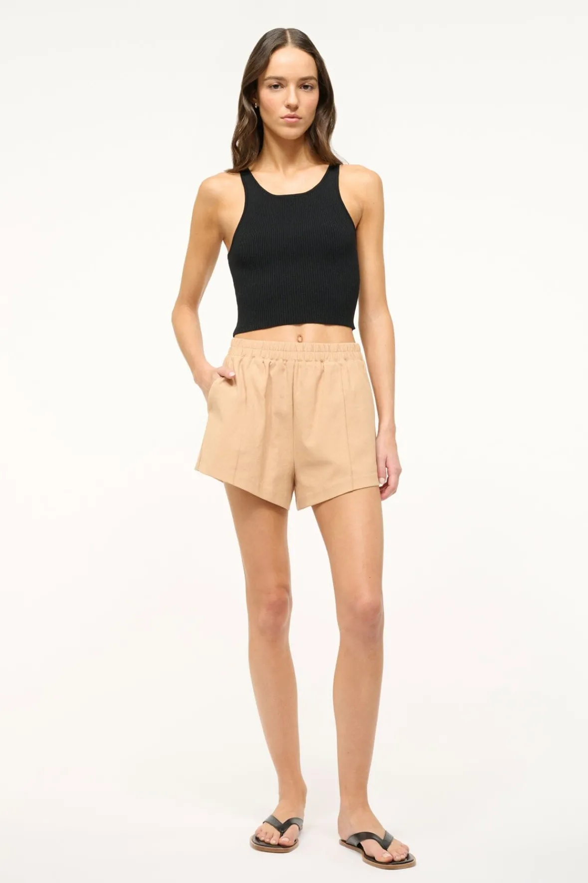 Pants & Shorts<STAUD TAURUS SHORT FAWN