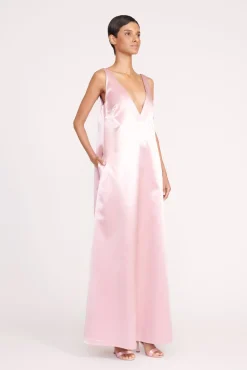 Dresses<STAUD TEAGAN DRESS  CHERRY BLOSSOM CHERRYBLOSSOM