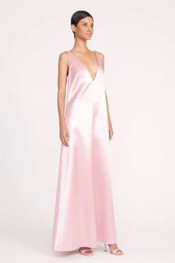 Dresses<STAUD TEAGAN DRESS CHERRY BLOSSOM CHERRYBLOSSOM