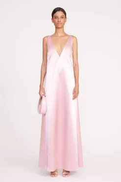 Dresses<STAUD TEAGAN DRESS CHERRY BLOSSOM CHERRYBLOSSOM