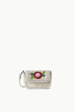 Beaded|Tommy<STAUD TINY TOMMY BEADED CROSSBODY  DIAMOND ROSE DIAMONDROSE