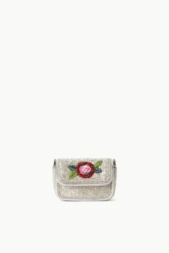 Beaded|Tommy<STAUD TINY TOMMY BEADED CROSSBODY  DIAMOND ROSE DIAMONDROSE