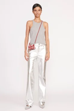 Beaded|Tommy<STAUD TINY TOMMY BEADED CROSSBODY  SCARLET WHITE SCARLETWHITE
