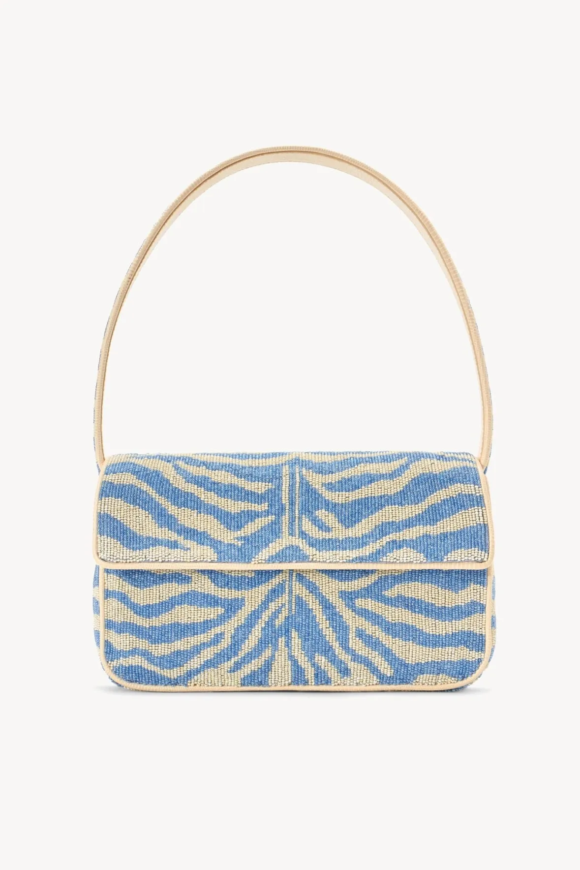 Beaded|Tommy<STAUD TOMMY BEADED BAG LIGHT BLUE CREAM LIGHTBLUECREAM